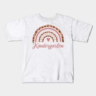 Kindergarten Leopard Rainbow Kids T-Shirt